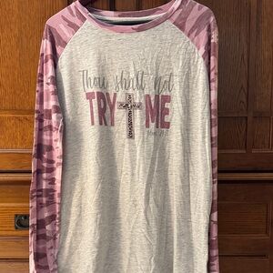 NWT Lincoln Outfitters Camo Long Sleeve Tee 3xl Christian Mood